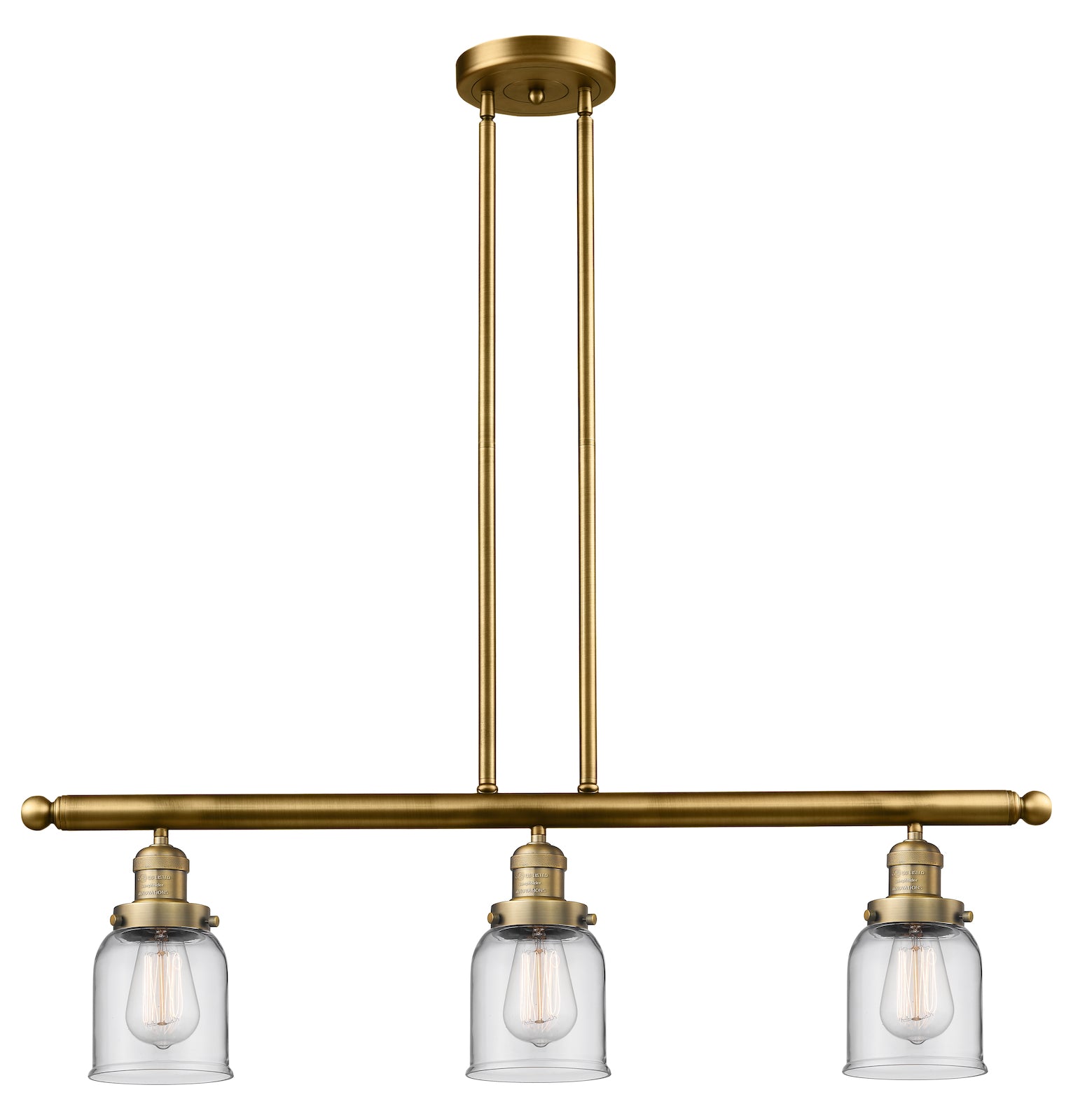 Glass 3 Light Island Adjustable Stem Chandelier by Innovations Lighting