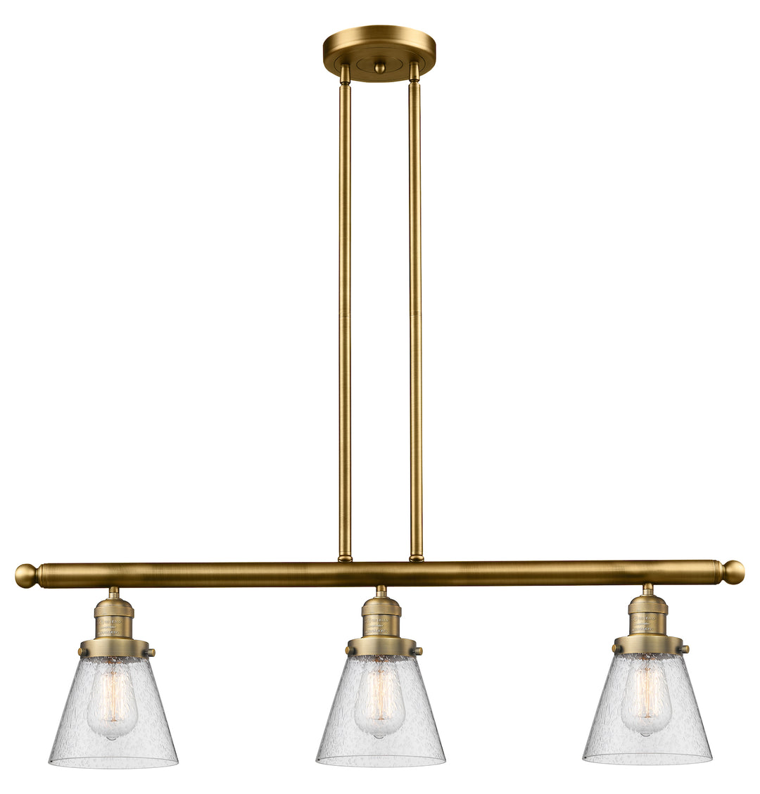 Glass 3 Light Island Adjustable Stem Chandelier by Innovations Lighting
