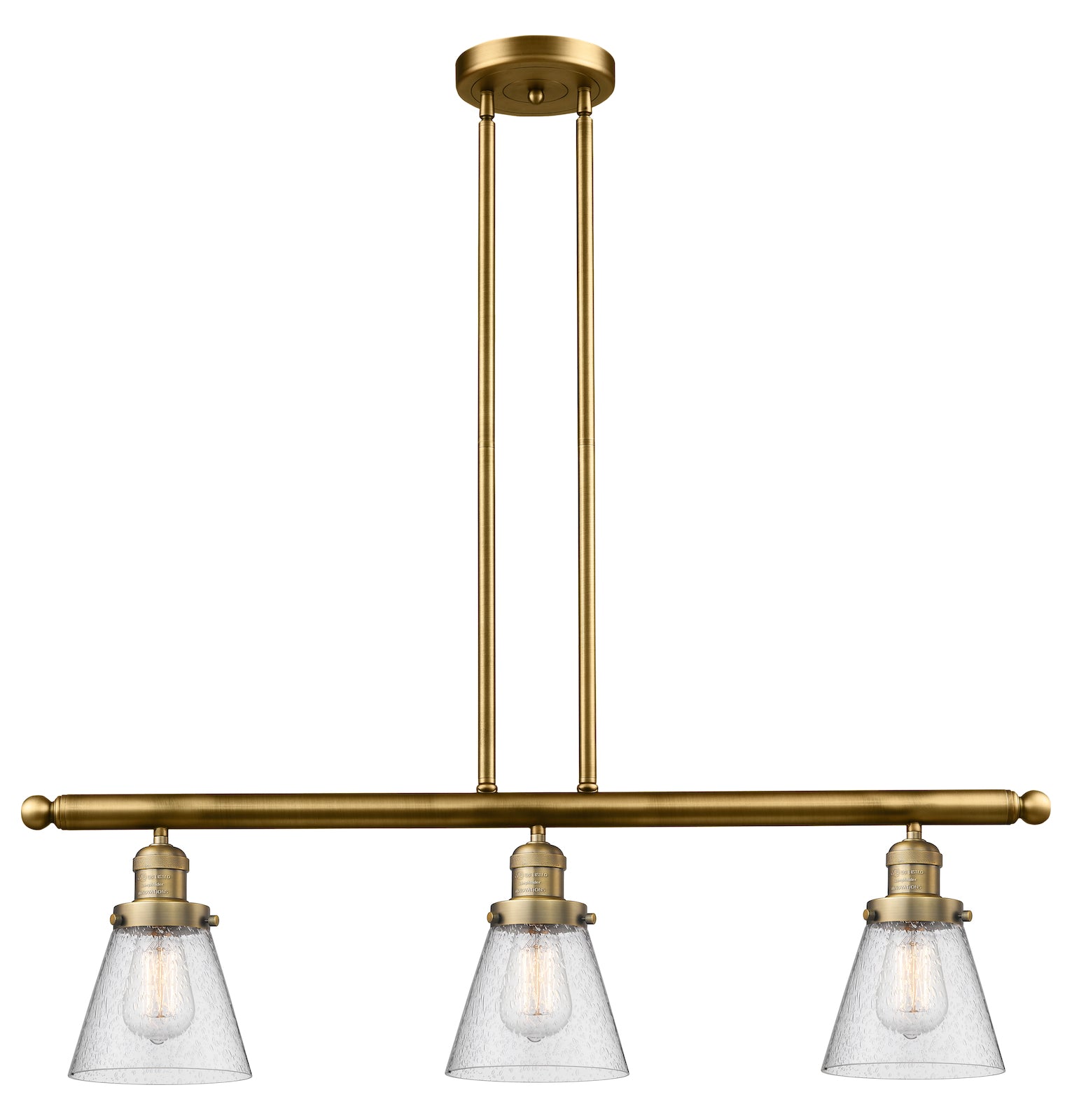 Glass 3 Light Island Adjustable Stem Chandelier by Innovations Lighting