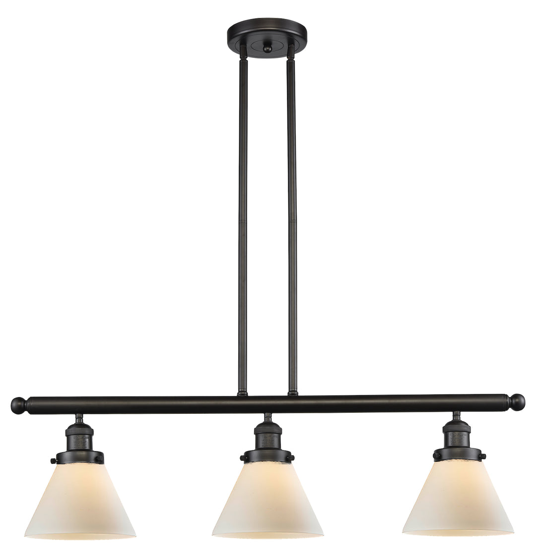 Glass 3 Light Island Adjustable Stem Chandelier by Innovations Lighting
