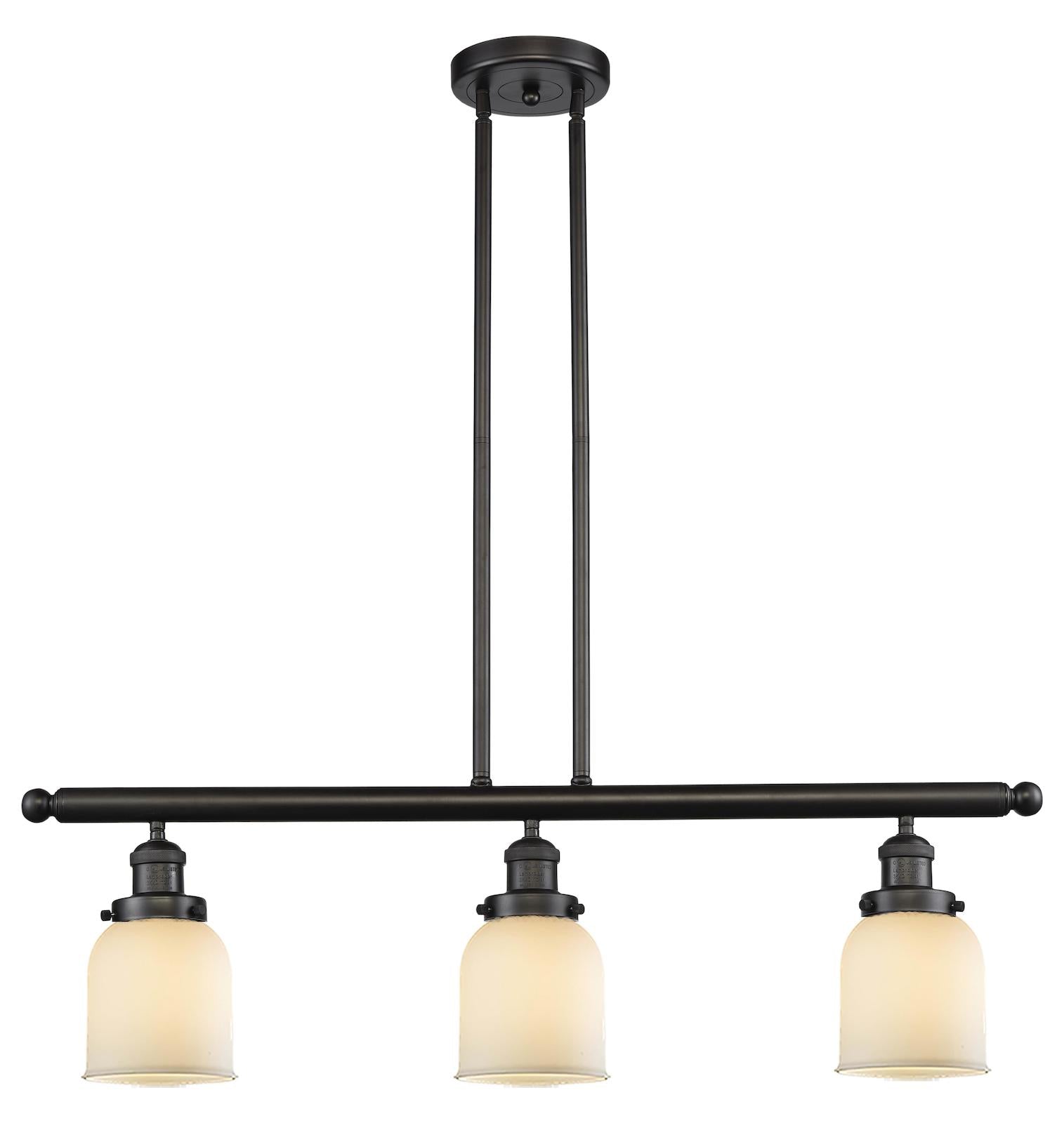 Glass 3 Light Island Adjustable Stem Chandelier by Innovations Lighting