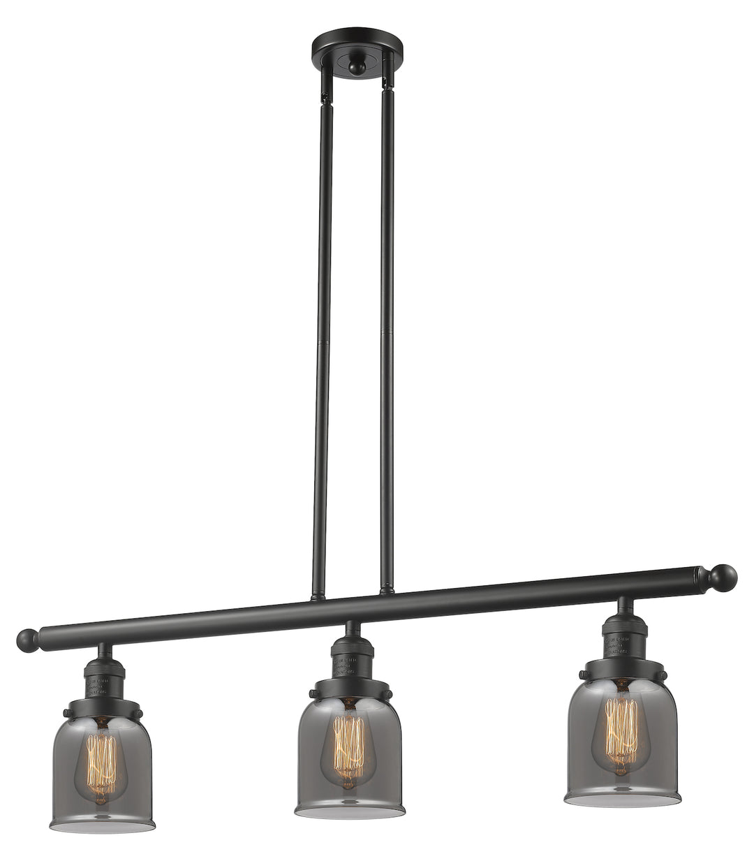Glass 3 Light Island Adjustable Stem Chandelier by Innovations Lighting