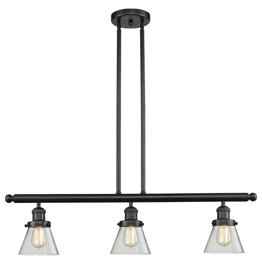 Glass 3 Light Island Adjustable Stem Chandelier by Innovations Lighting