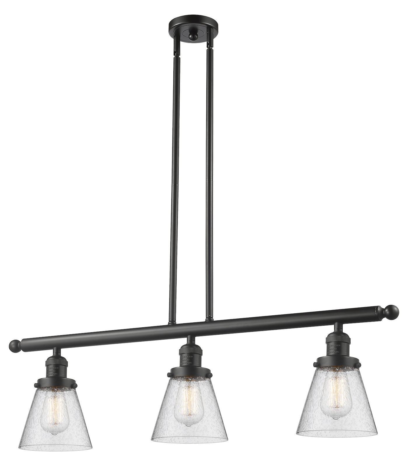 Glass 3 Light Island Adjustable Stem Chandelier by Innovations Lighting