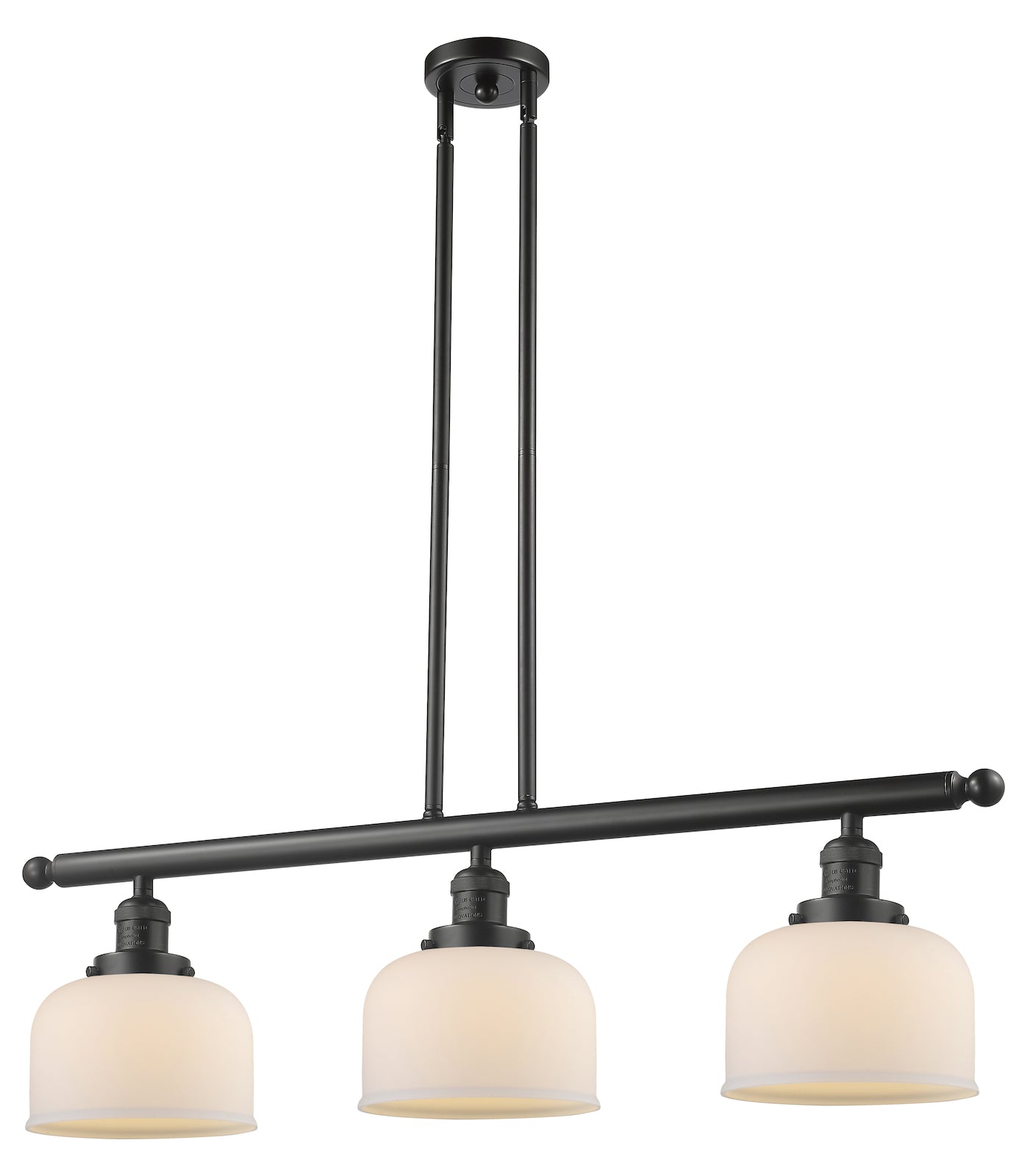 Glass 3 Light Island Adjustable Stem Chandelier by Innovations Lighting