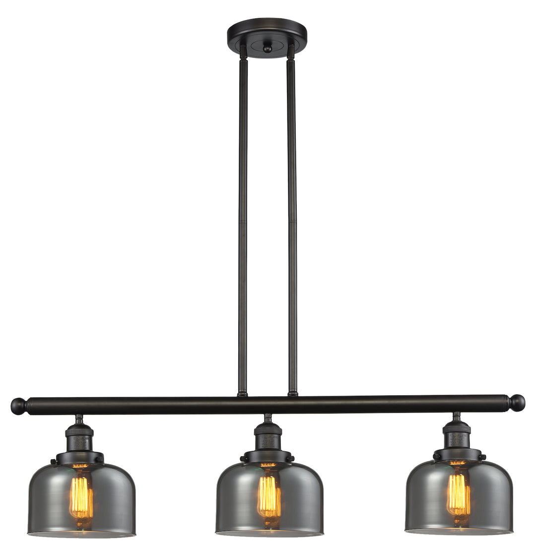 Glass 3 Light Island Adjustable Stem Chandelier by Innovations Lighting