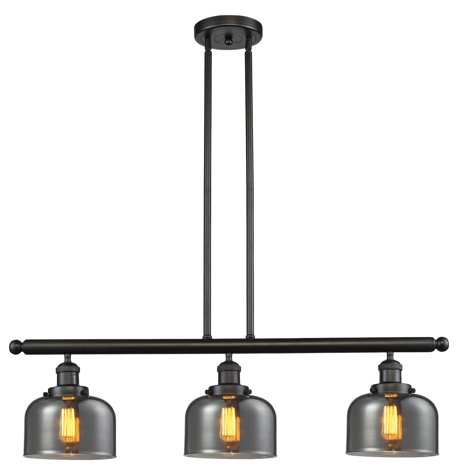 Glass 3 Light Island Adjustable Stem Chandelier by Innovations Lighting