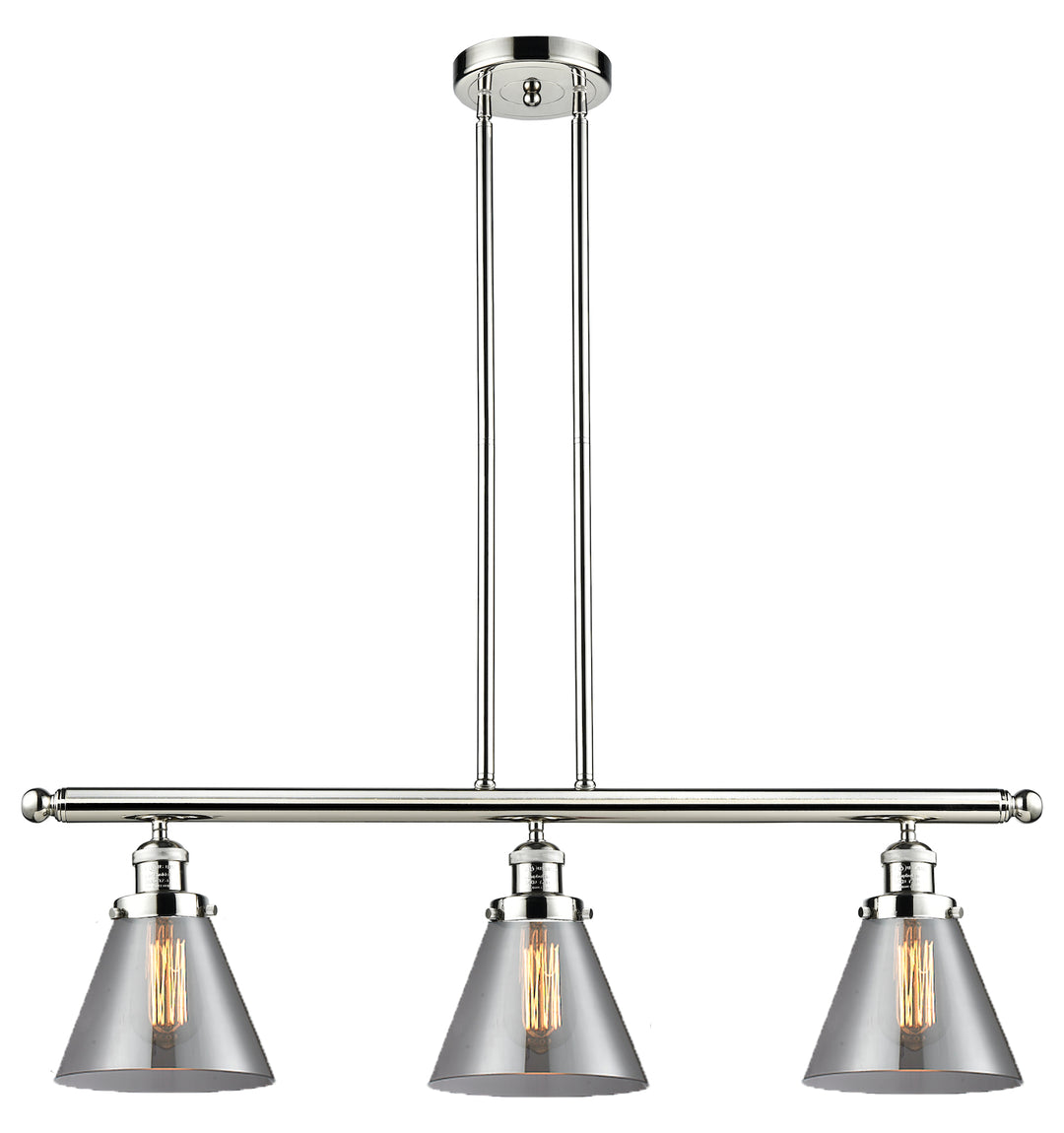 Glass 3 Light Island Adjustable Stem Chandelier by Innovations Lighting