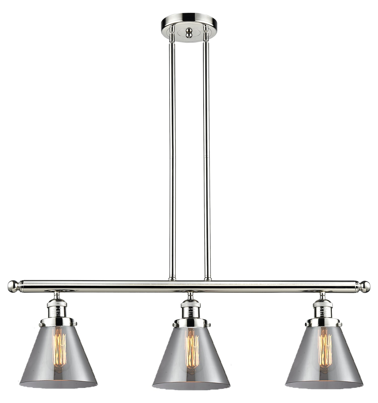 Glass 3 Light Island Adjustable Stem Chandelier by Innovations Lighting