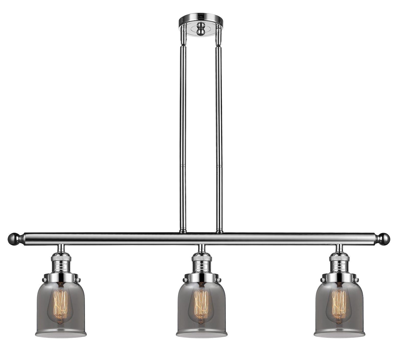 Glass 3 Light Island Adjustable Stem Chandelier by Innovations Lighting