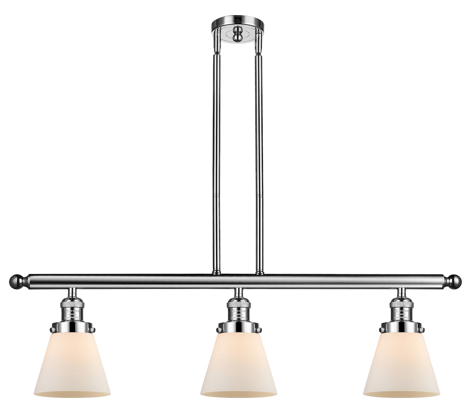 Glass 3 Light Island Adjustable Stem Chandelier by Innovations Lighting