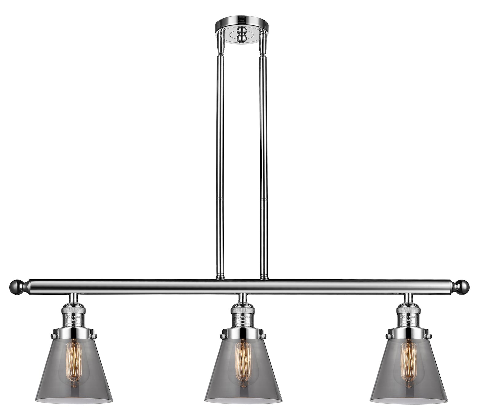 Glass 3 Light Island Adjustable Stem Chandelier by Innovations Lighting