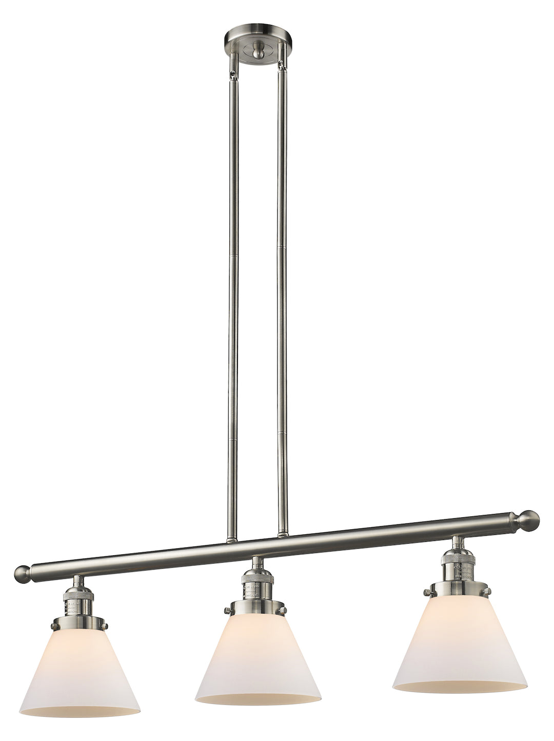 Glass 3 Light Island Adjustable Stem Chandelier by Innovations Lighting