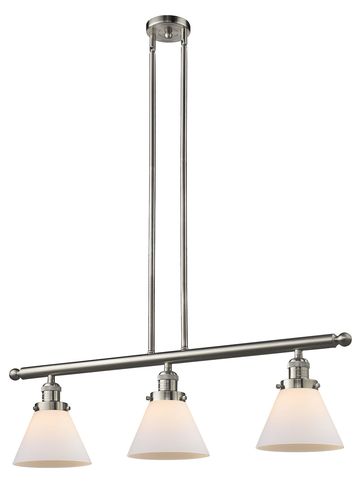 Glass 3 Light Island Adjustable Stem Chandelier by Innovations Lighting
