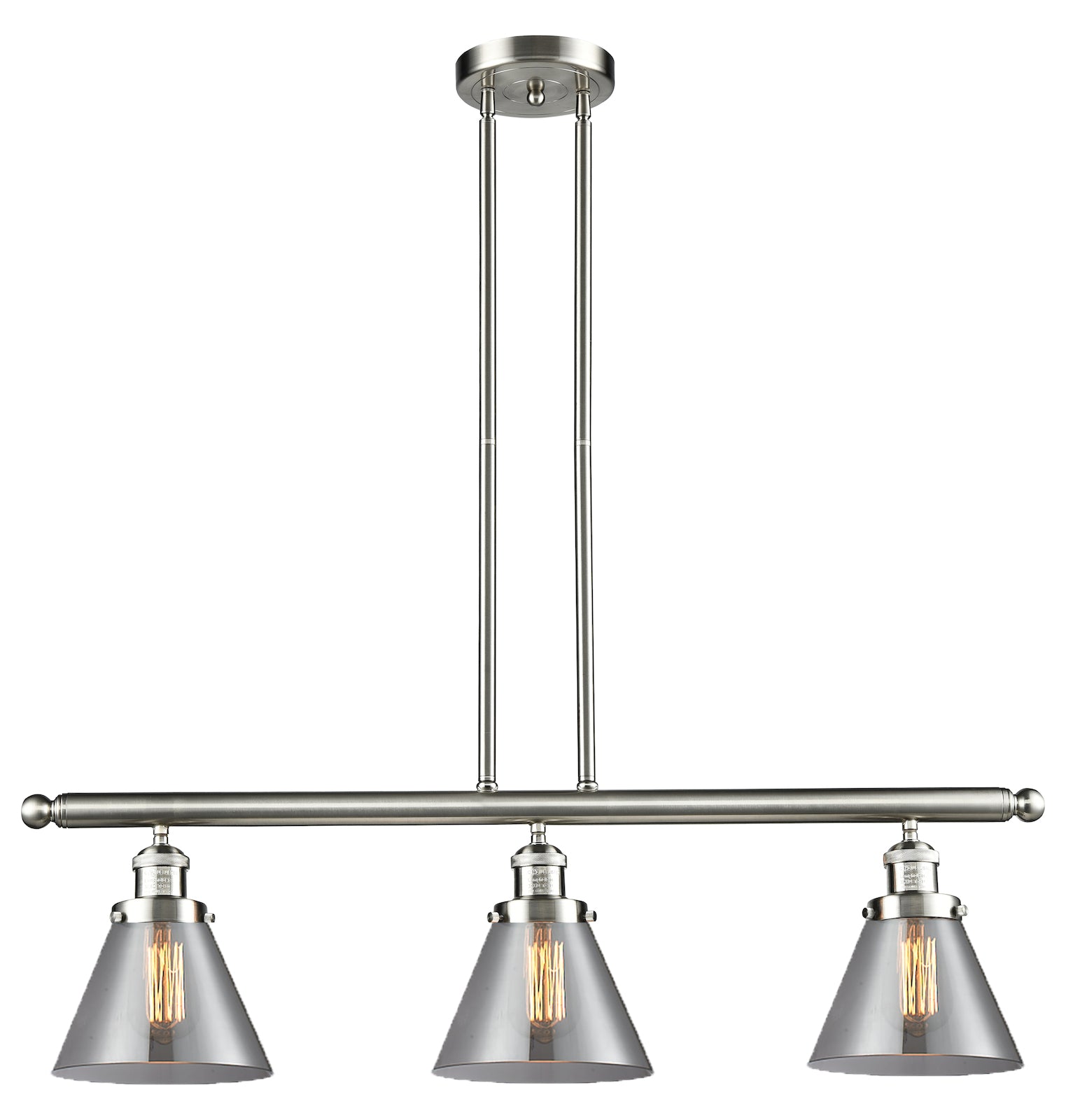 Glass 3 Light Island Adjustable Stem Chandelier by Innovations Lighting