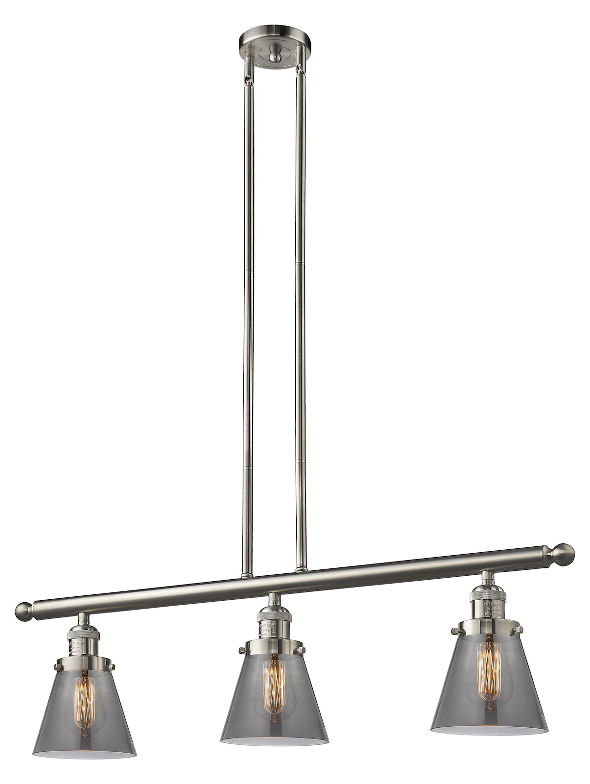 Glass 3 Light Island Adjustable Stem Chandelier by Innovations Lighting