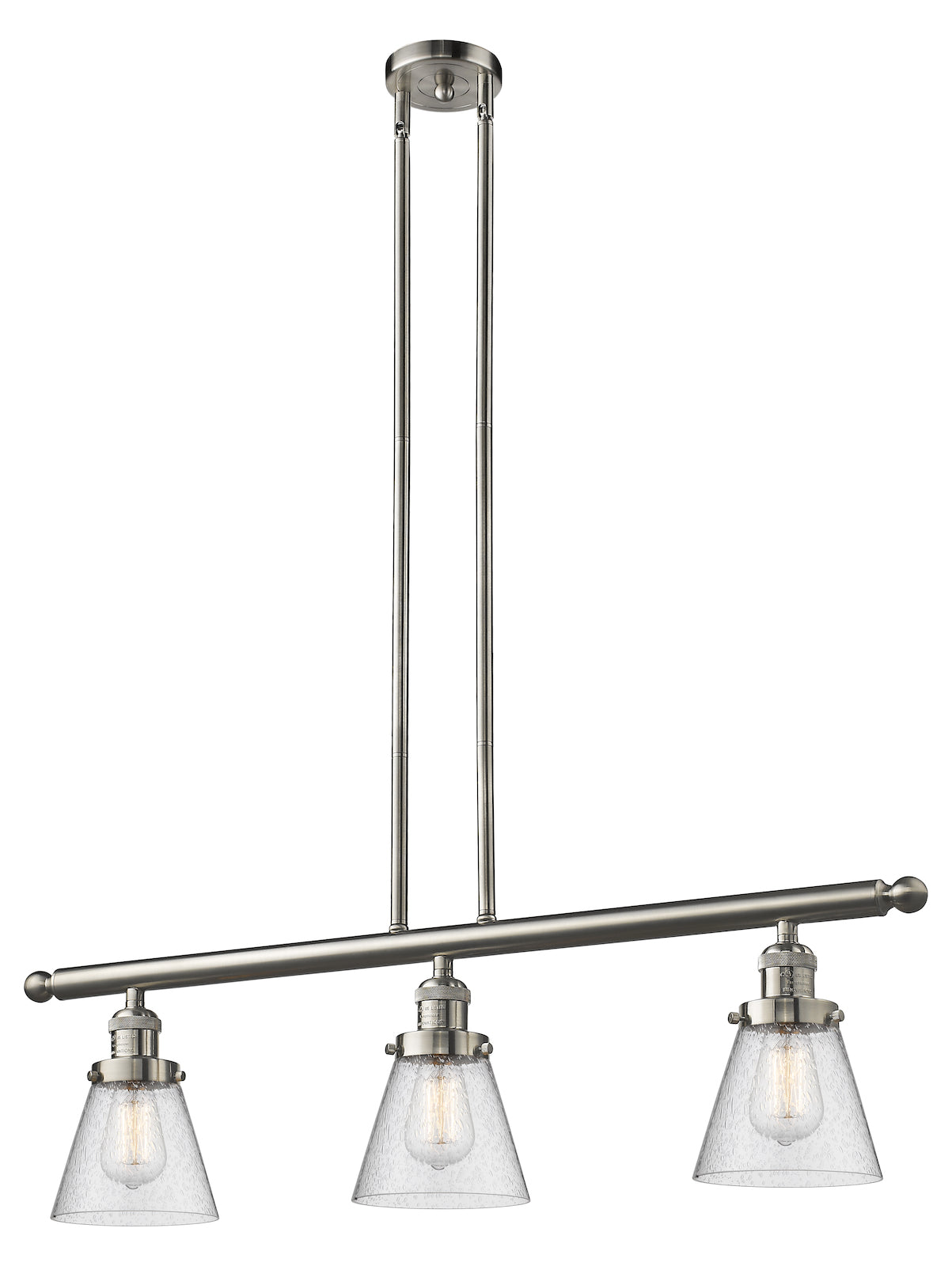 Glass 3 Light Island Adjustable Stem Chandelier by Innovations Lighting
