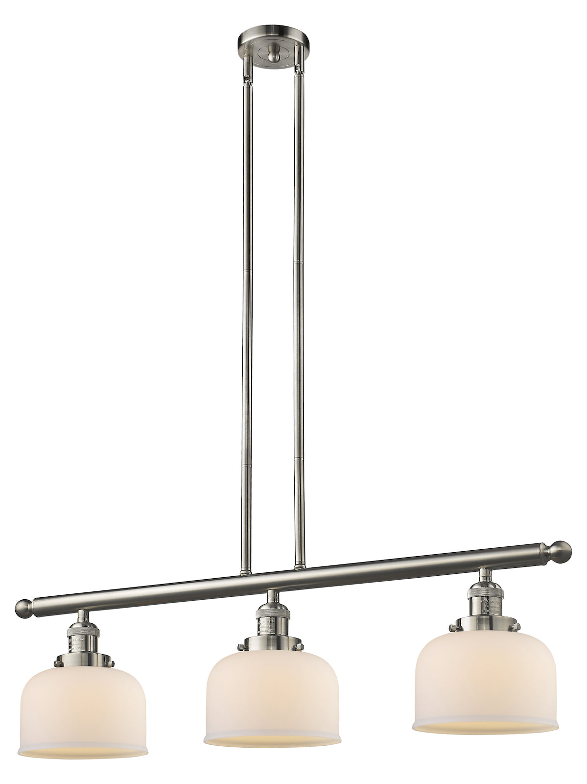 Glass 3 Light Island Adjustable Stem Chandelier by Innovations Lighting