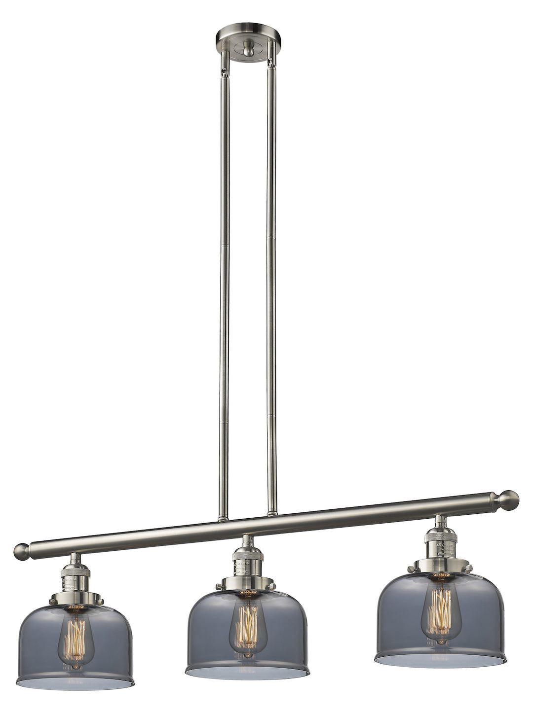 Glass 3 Light Island Adjustable Stem Chandelier by Innovations Lighting
