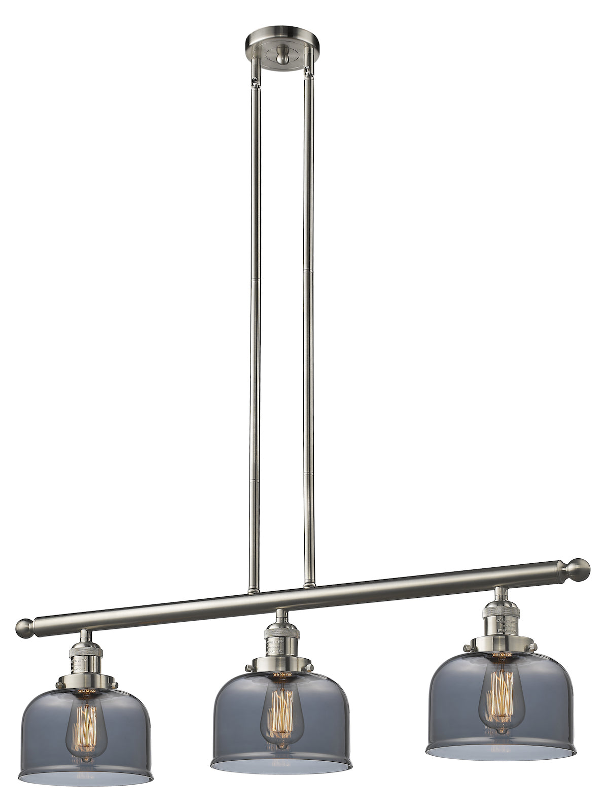 Glass 3 Light Island Adjustable Stem Chandelier by Innovations Lighting