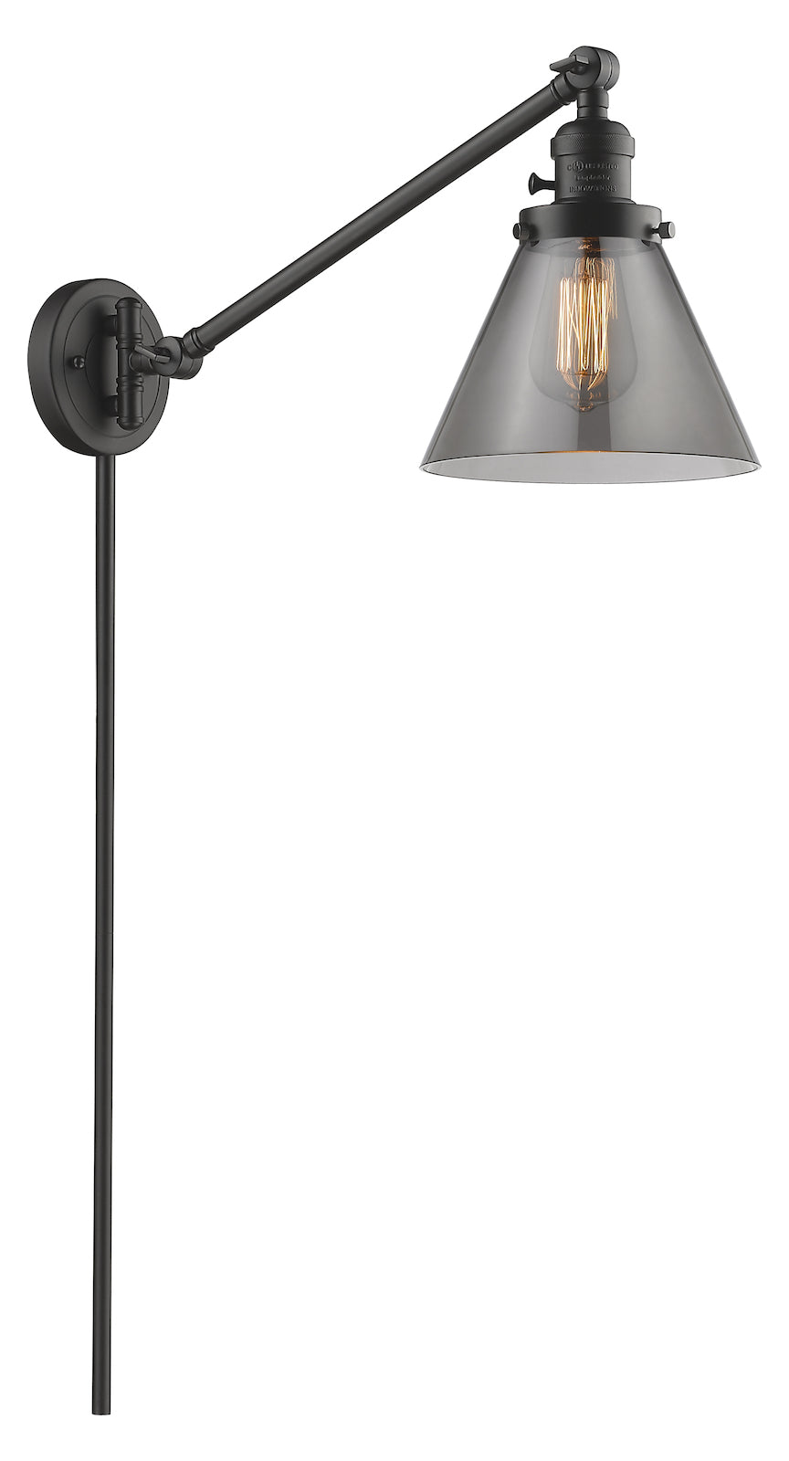 Glass Adjustable Single Swing Arm Portable Wall Sconce by Innovations Lighting