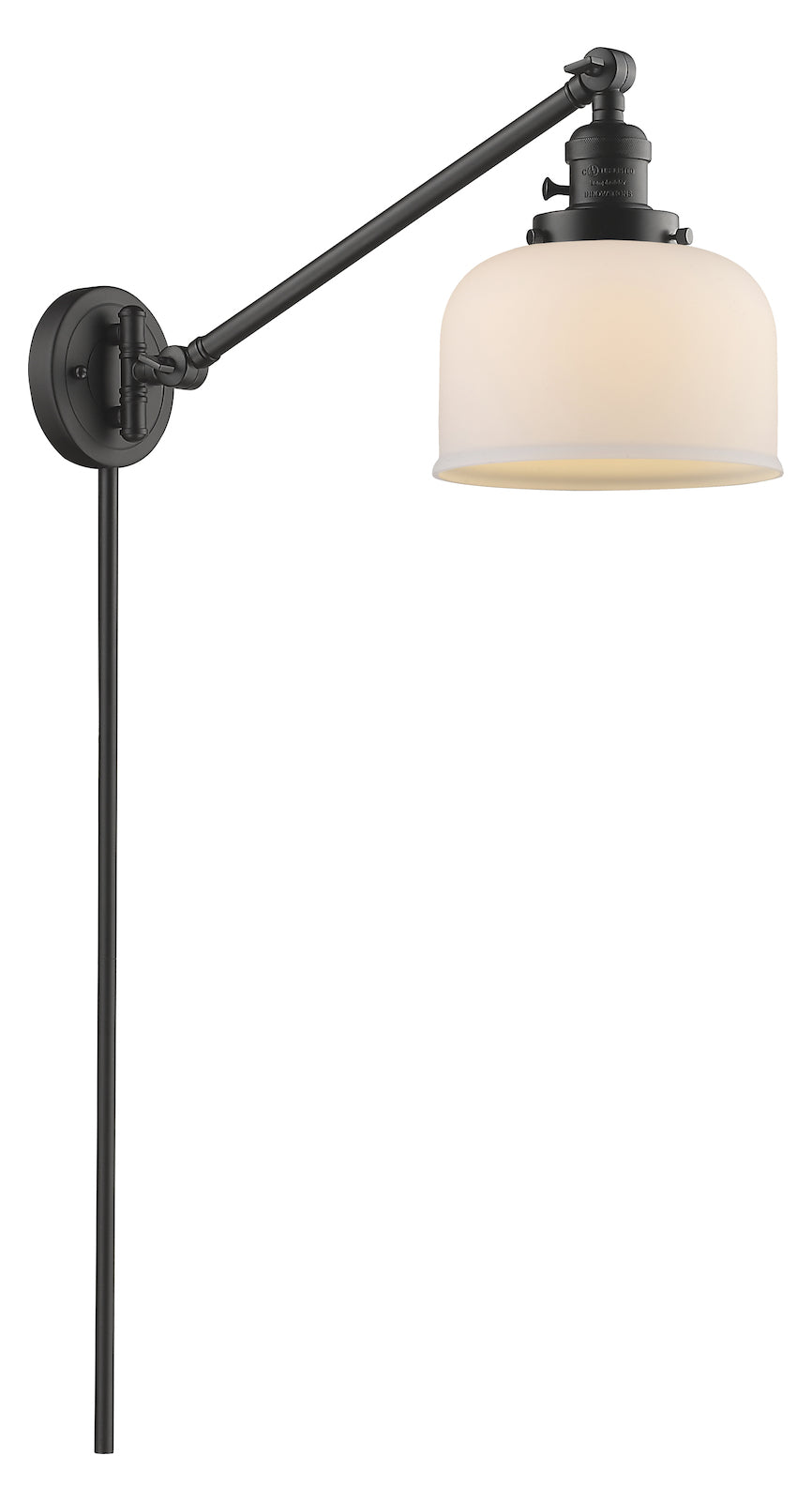 Glass Adjustable Single Swing Arm Portable Wall Sconce by Innovations Lighting