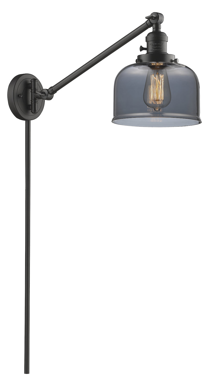Glass Adjustable Single Swing Arm Portable Wall Sconce by Innovations Lighting