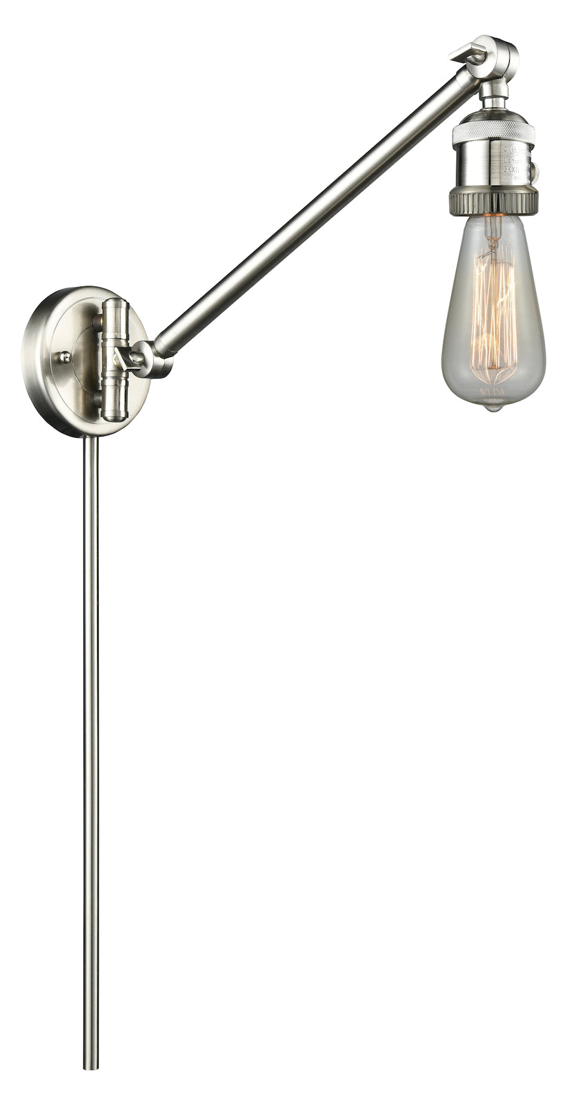 Glass Adjustable Single Swing Arm Portable Wall Sconce by Innovations Lighting