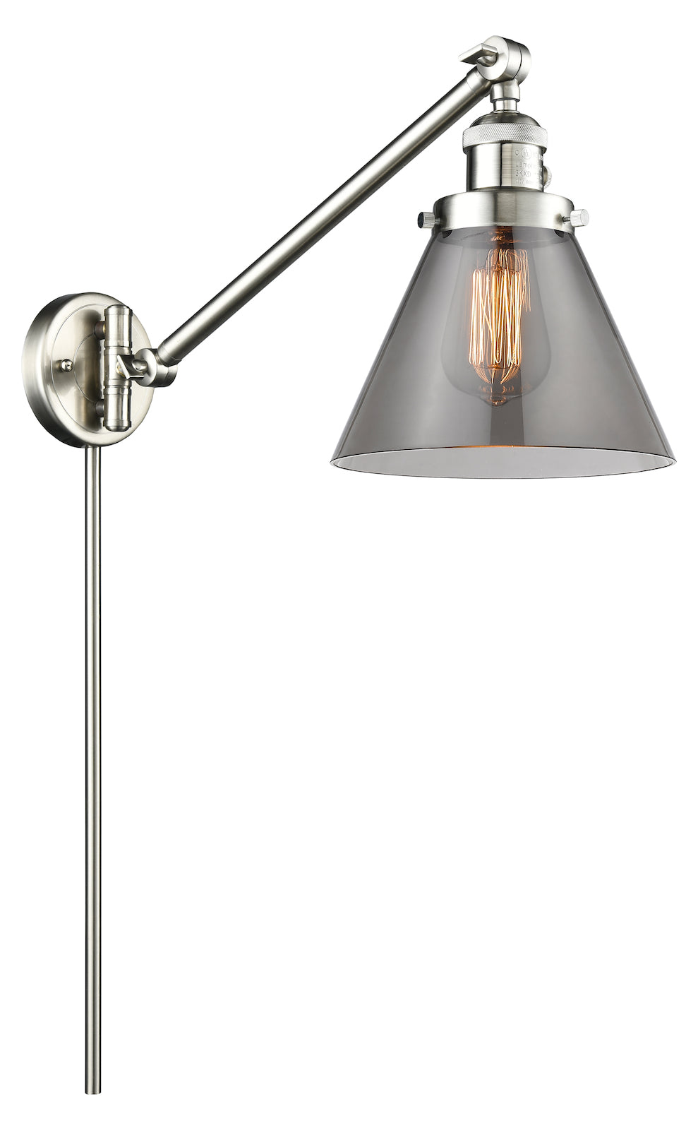 Glass Adjustable Single Swing Arm Portable Wall Sconce by Innovations Lighting