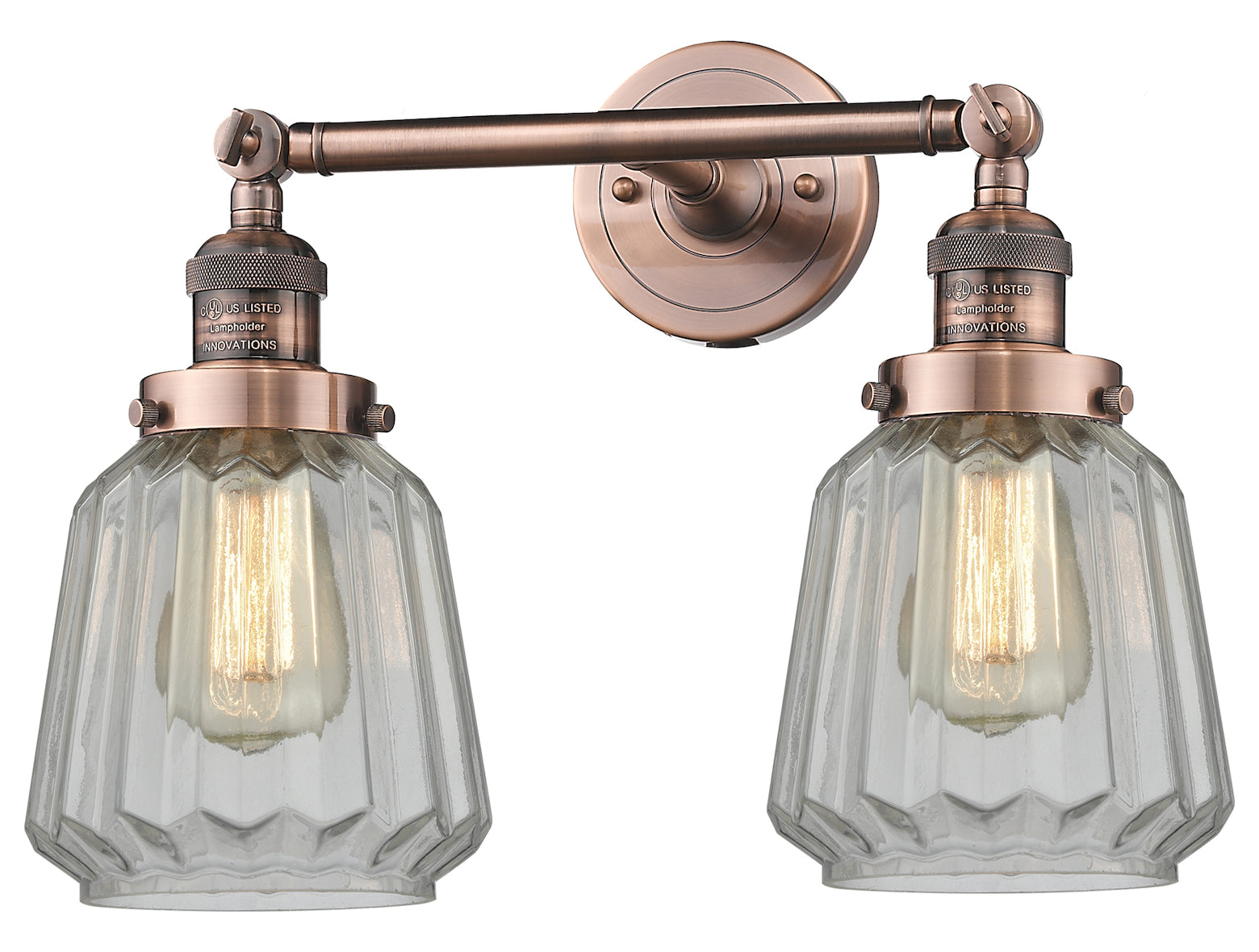 Glass 2 Light Adjustable Wall Sconce Up Or Down by Innovations Lighting