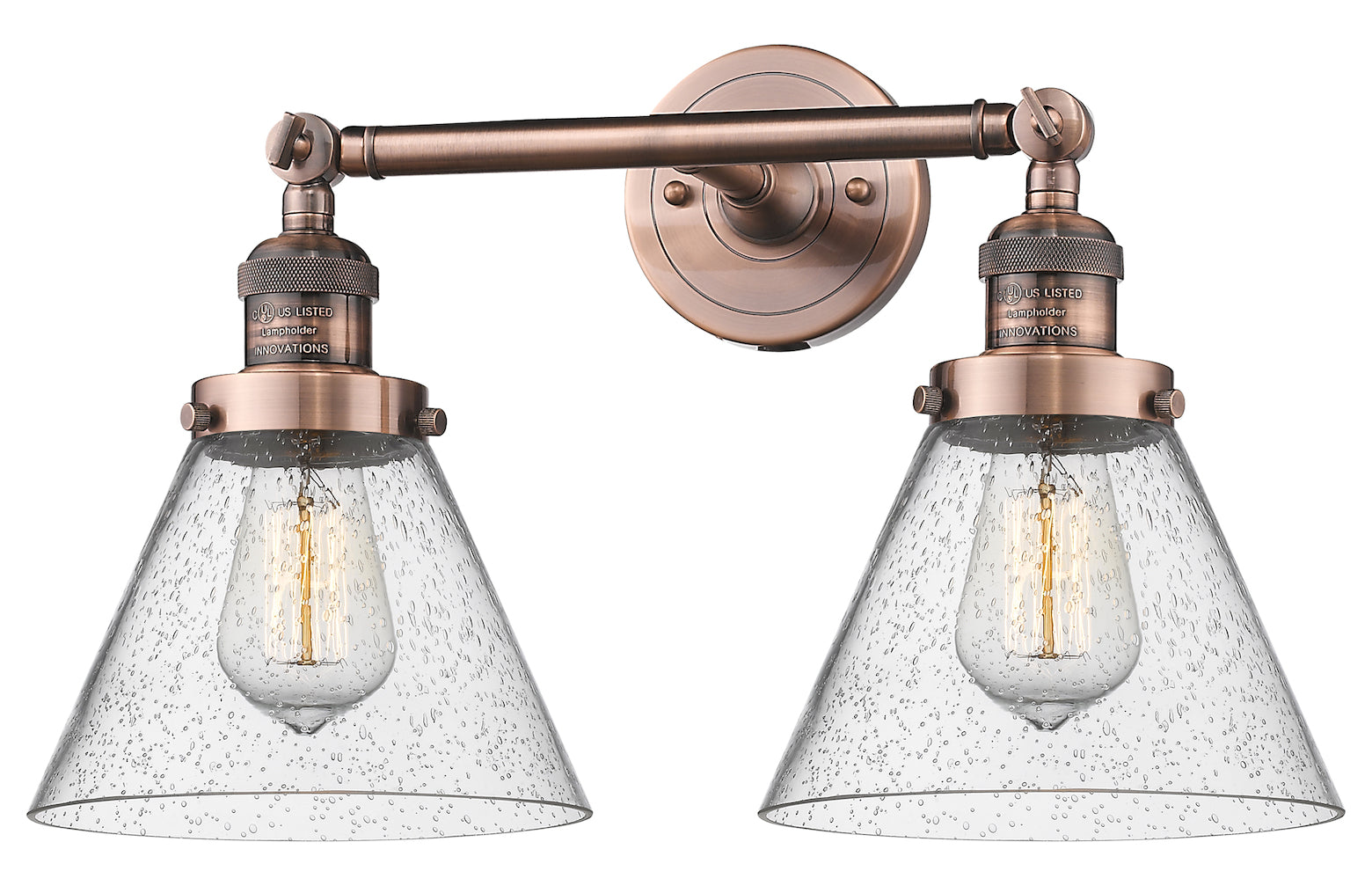 Glass 2 Light Adjustable Wall Sconce Up Or Down by Innovations Lighting