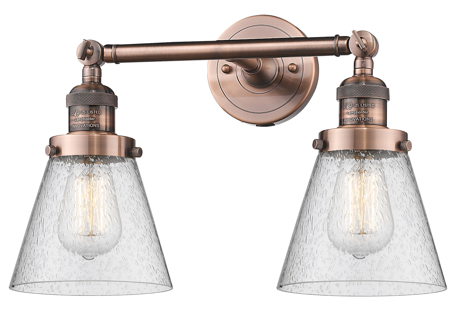 Glass 2 Light Adjustable Wall Sconce Up Or Down by Innovations Lighting