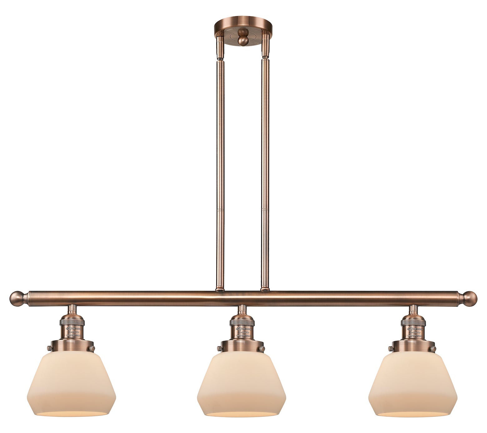 Glass 3 Light Island Adjustable Stem Chandelier by Innovations Lighting