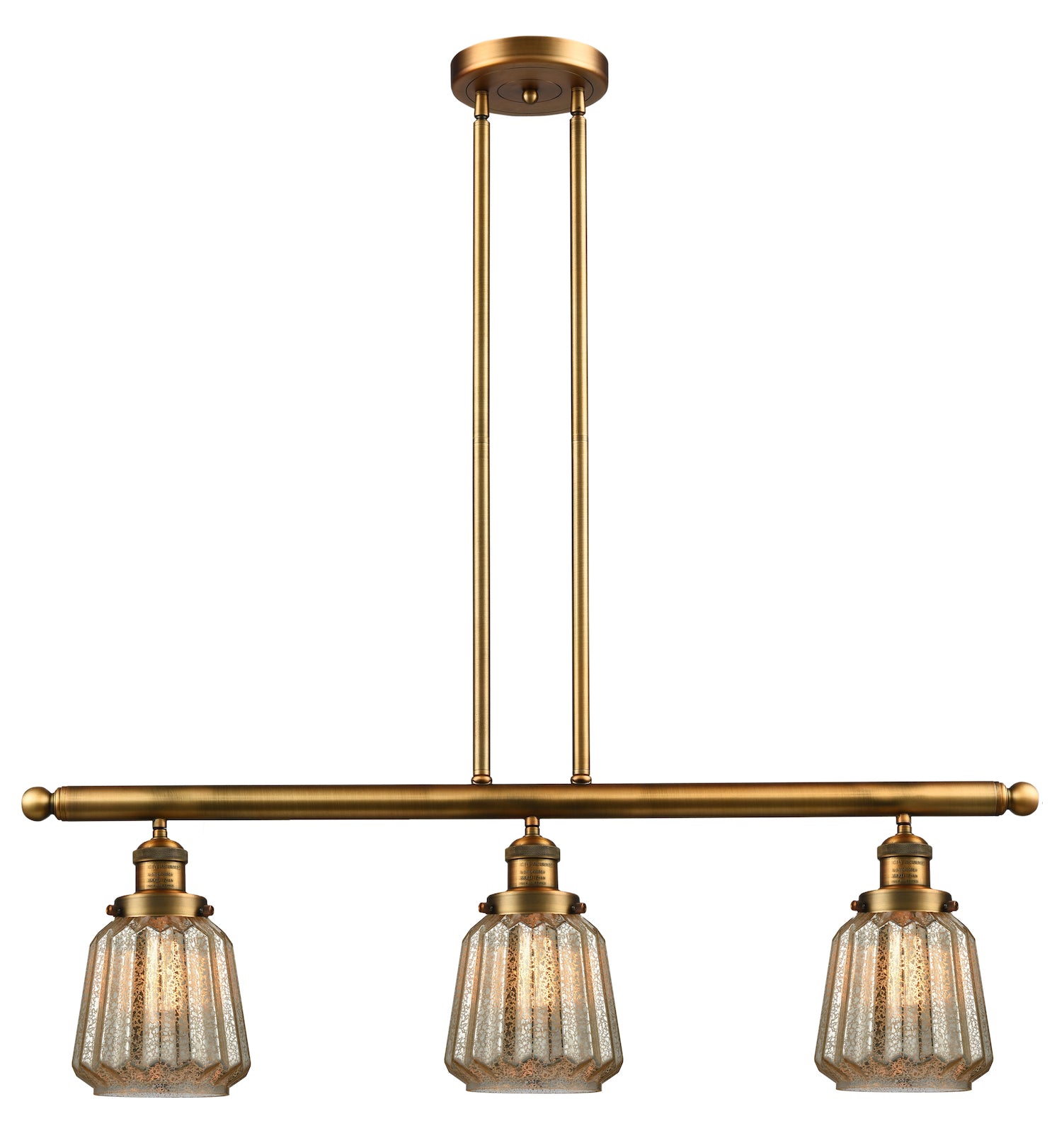 Glass 3 Light Island Adjustable Stem Chandelier by Innovations Lighting