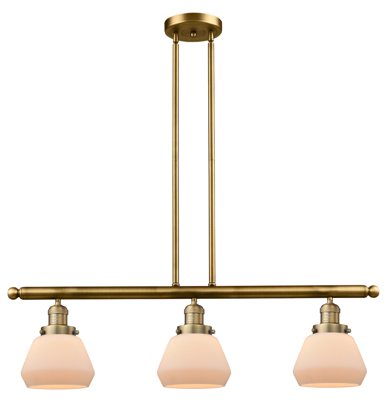 Glass 3 Light Island Adjustable Stem Chandelier by Innovations Lighting