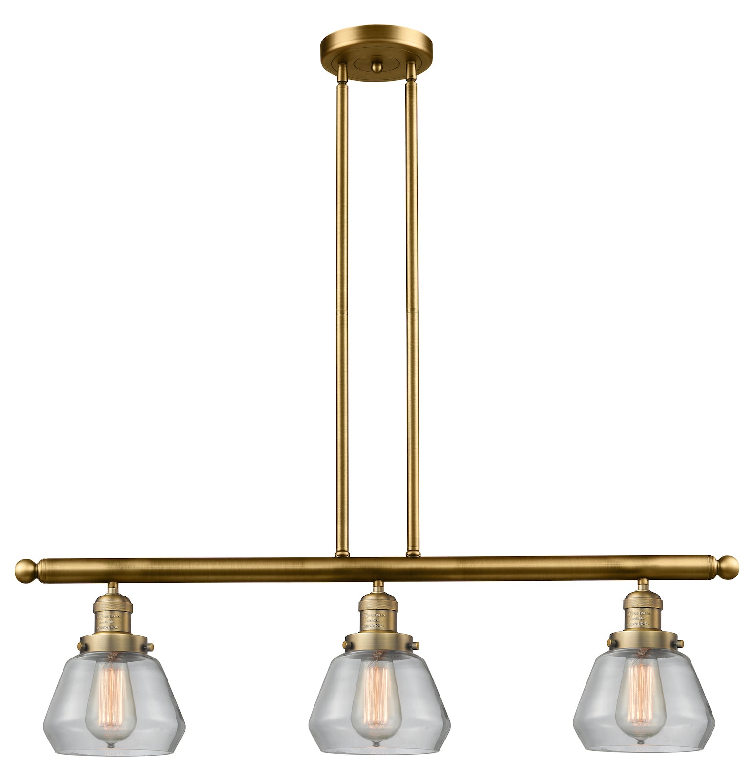 Glass 3 Light Island Adjustable Stem Chandelier by Innovations Lighting