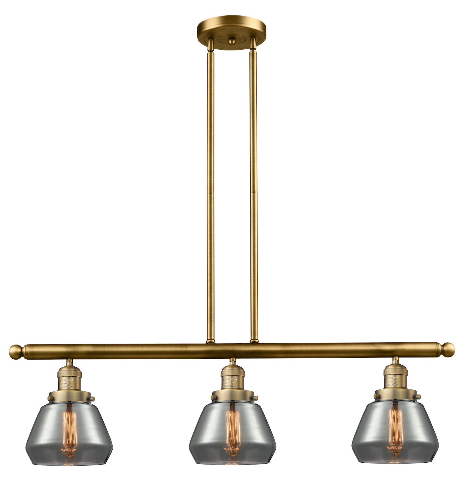 Glass 3 Light Island Adjustable Stem Chandelier by Innovations Lighting