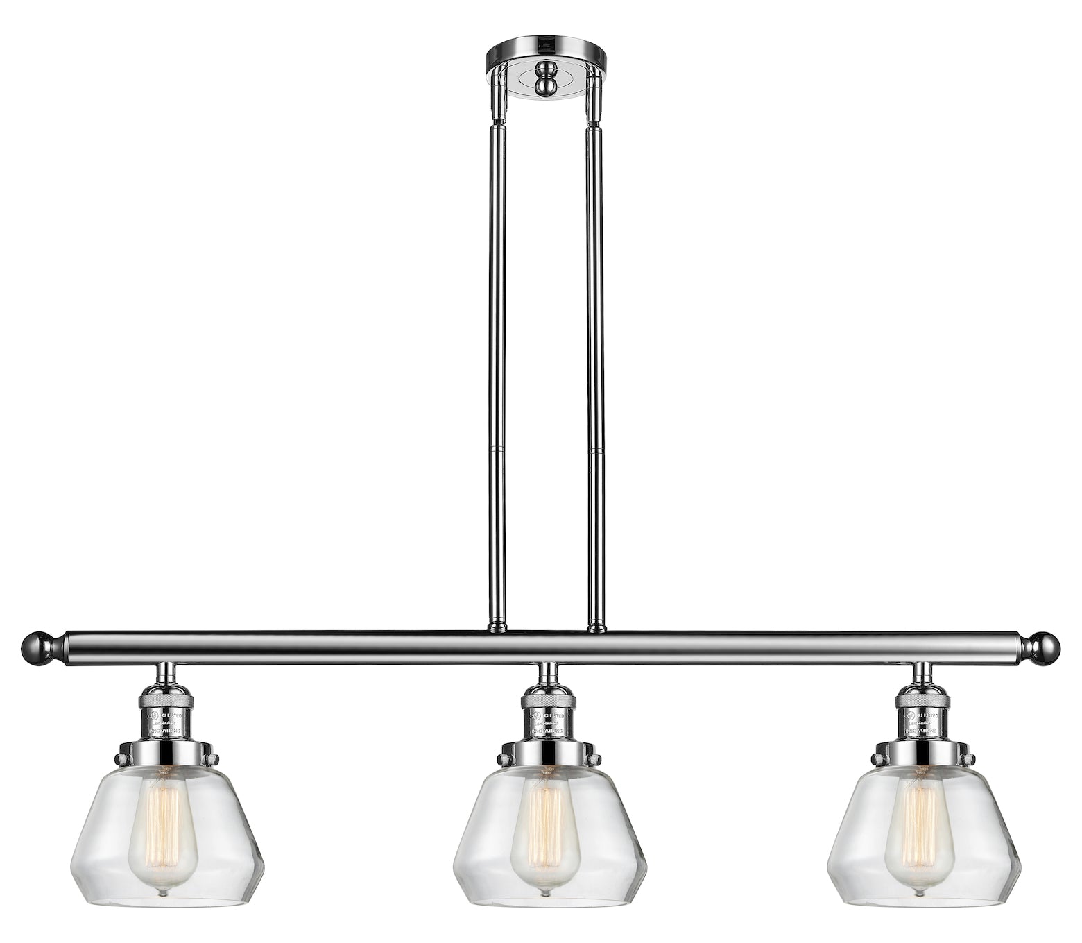 Glass 3 Light Island Adjustable Stem Chandelier by Innovations Lighting