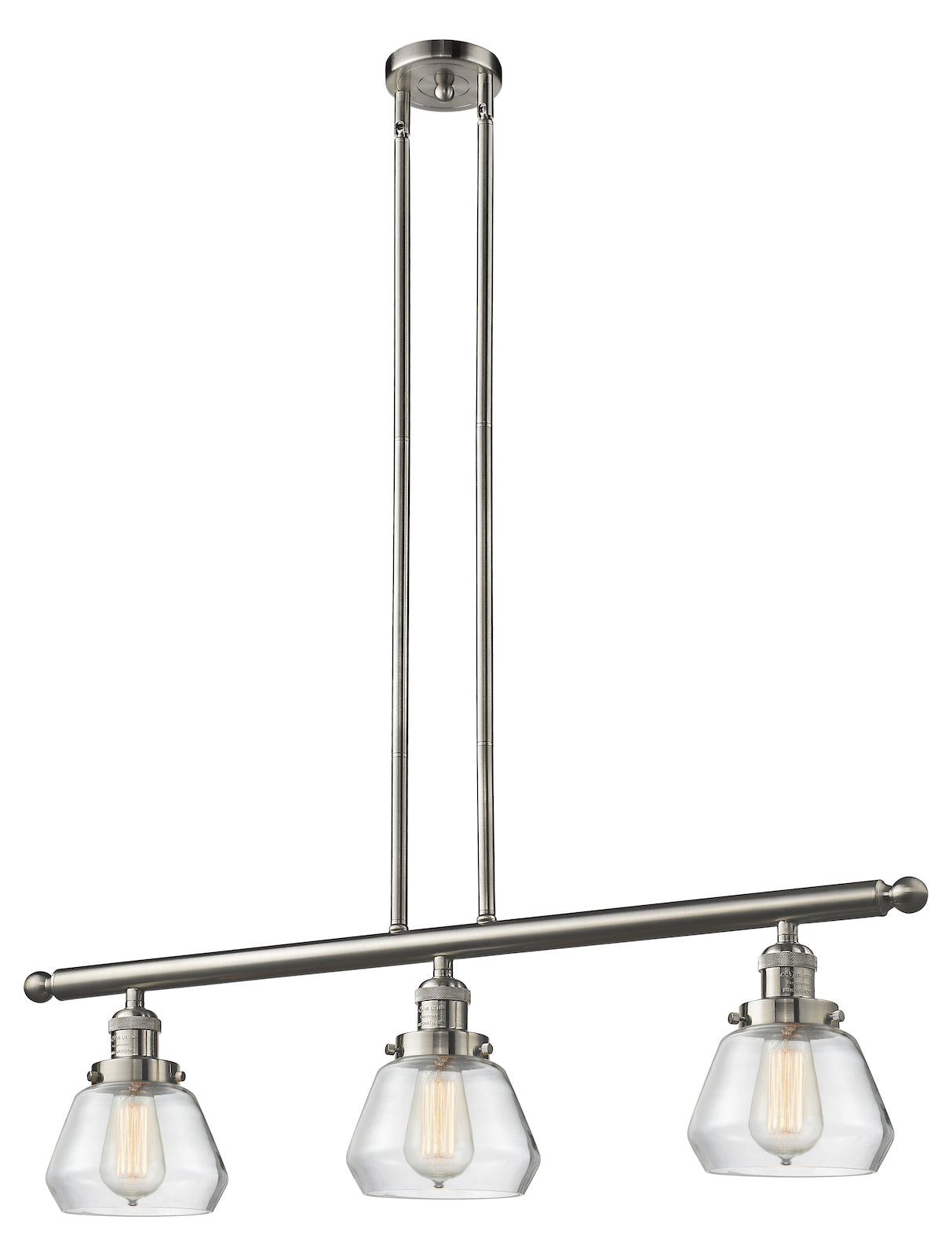 Glass 3 Light Island Adjustable Stem Chandelier by Innovations Lighting