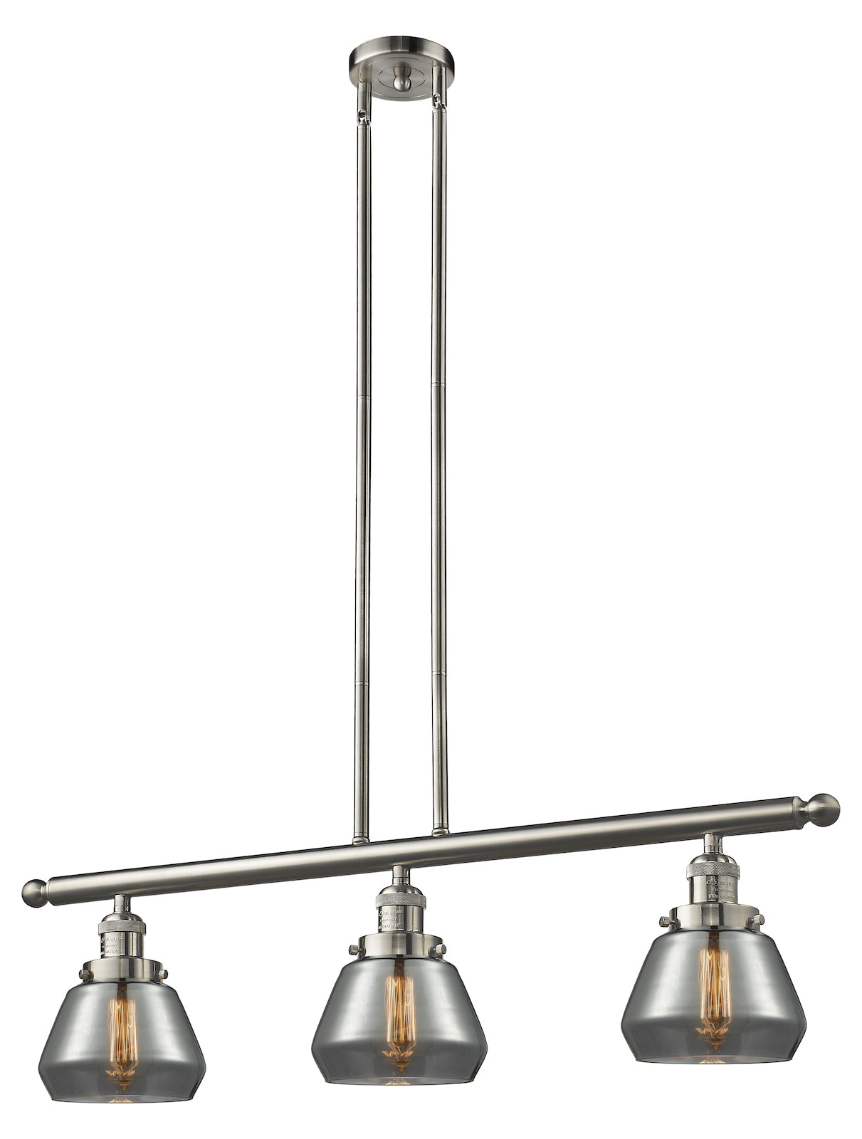 Glass 3 Light Island Adjustable Stem Chandelier by Innovations Lighting