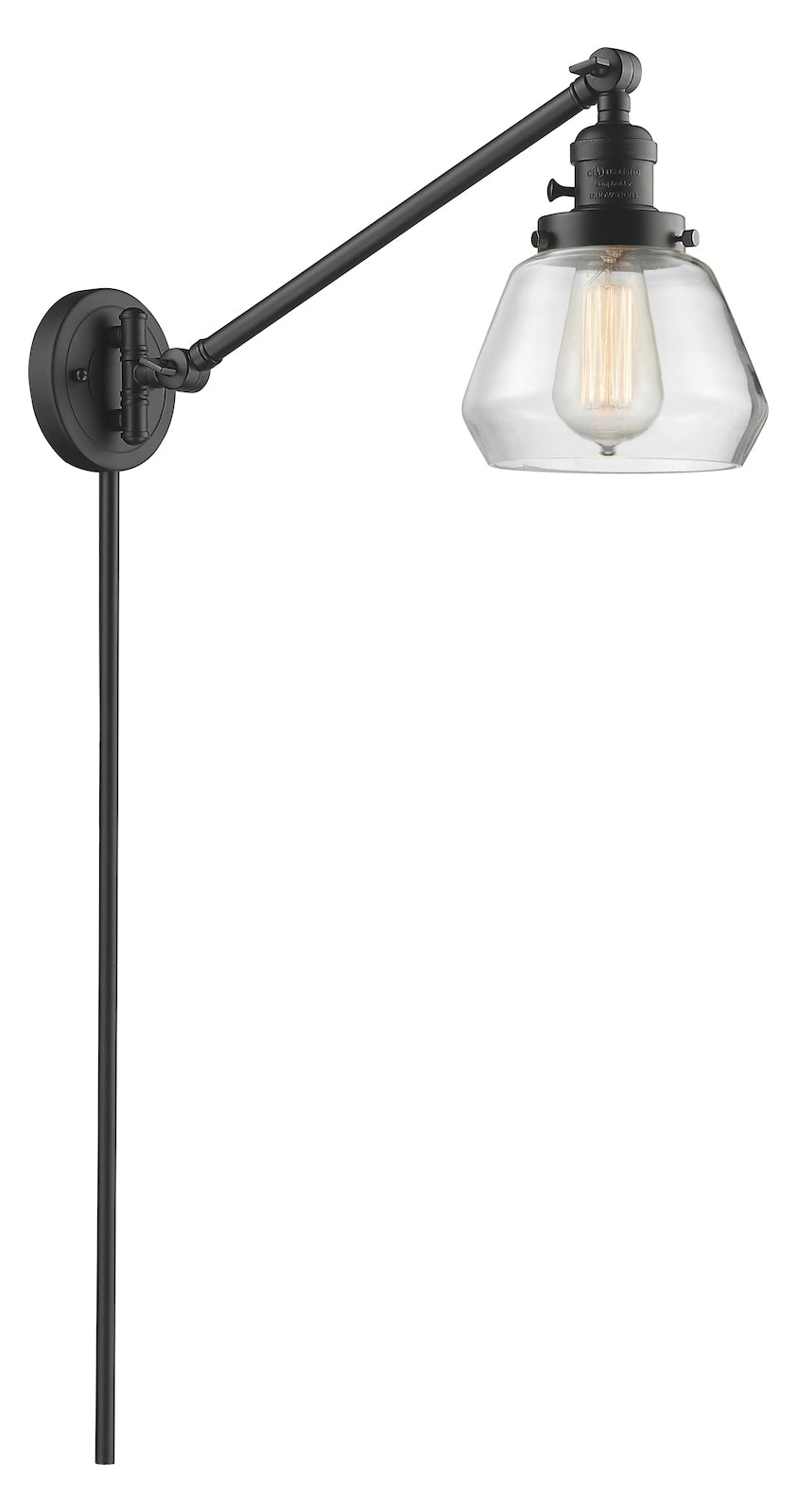 Glass Adjustable Single Swing Arm Portable Wall Sconce by Innovations Lighting