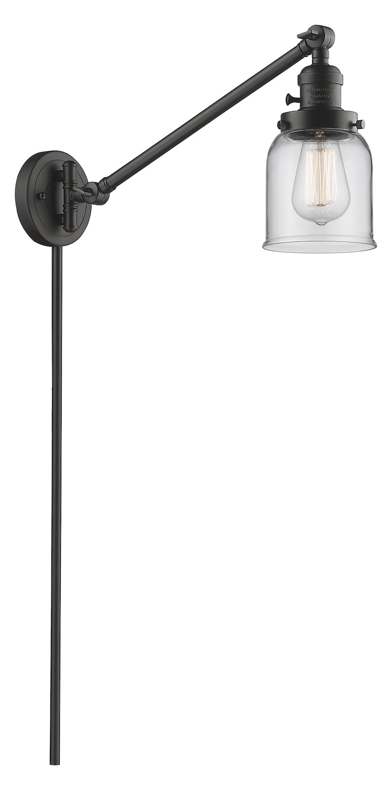 Glass Adjustable Single Swing Arm Portable Wall Sconce by Innovations Lighting