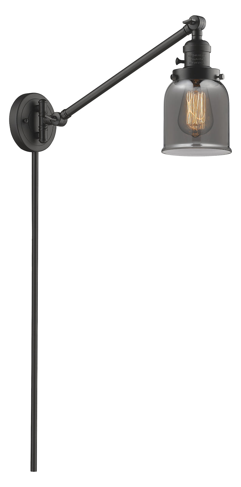 Glass Adjustable Single Swing Arm Portable Wall Sconce by Innovations Lighting