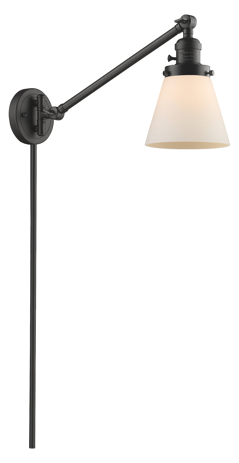 Glass Adjustable Single Swing Arm Portable Wall Sconce by Innovations Lighting