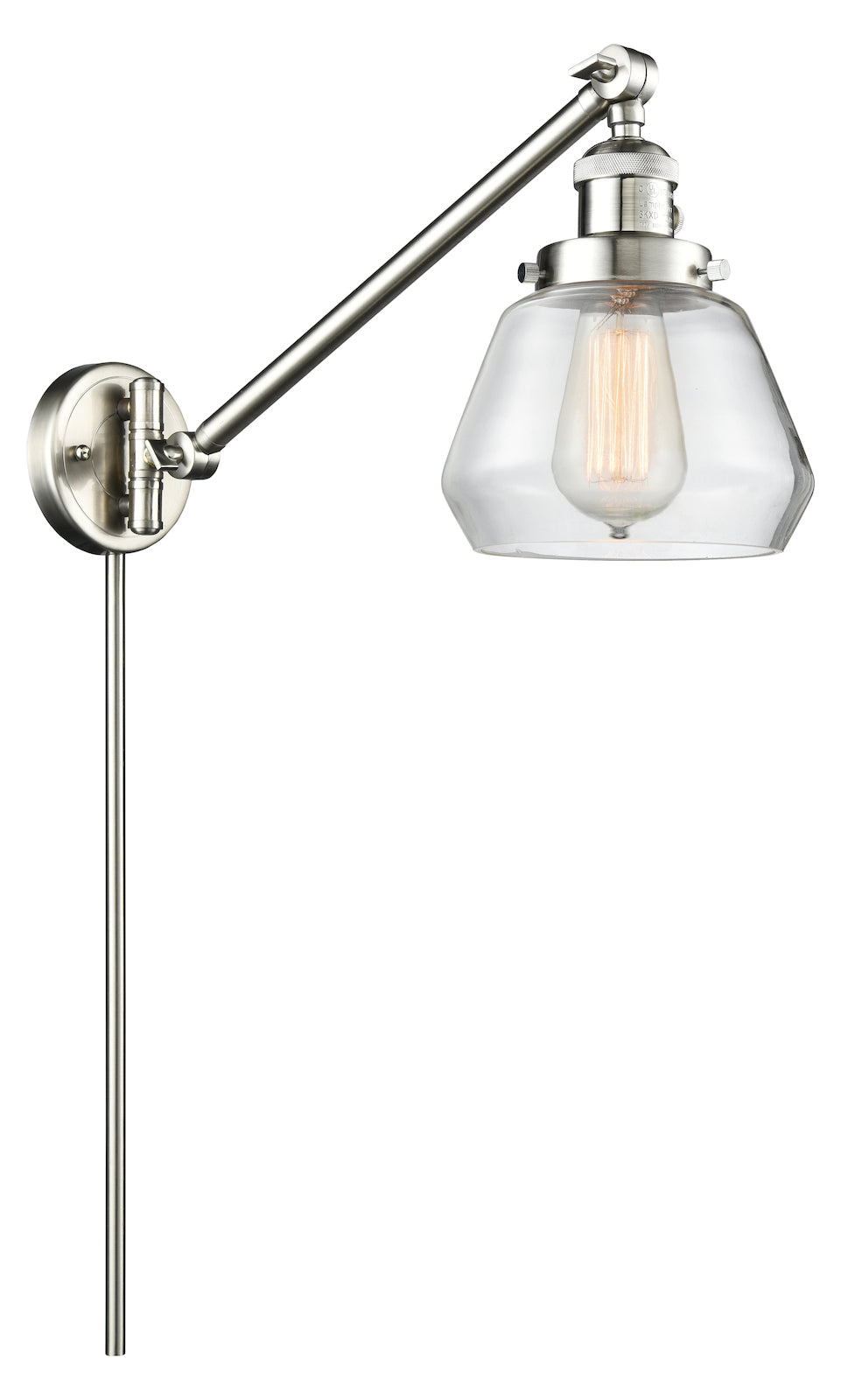Glass Adjustable Single Swing Arm Portable Wall Sconce by Innovations Lighting
