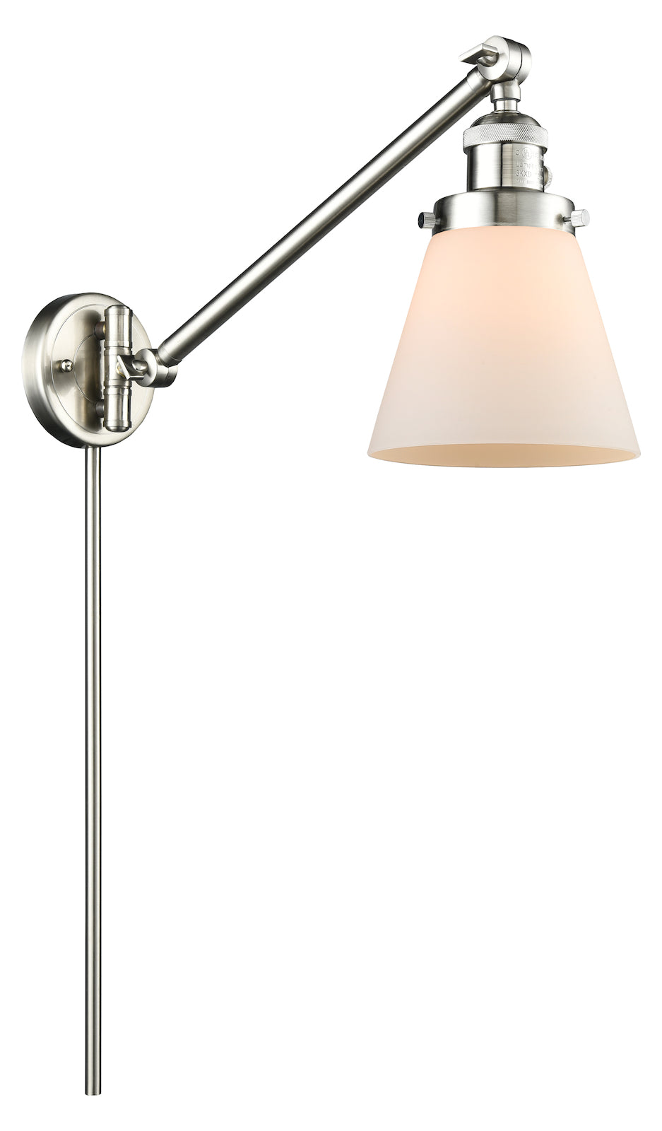 Glass Adjustable Single Swing Arm Portable Wall Sconce by Innovations Lighting