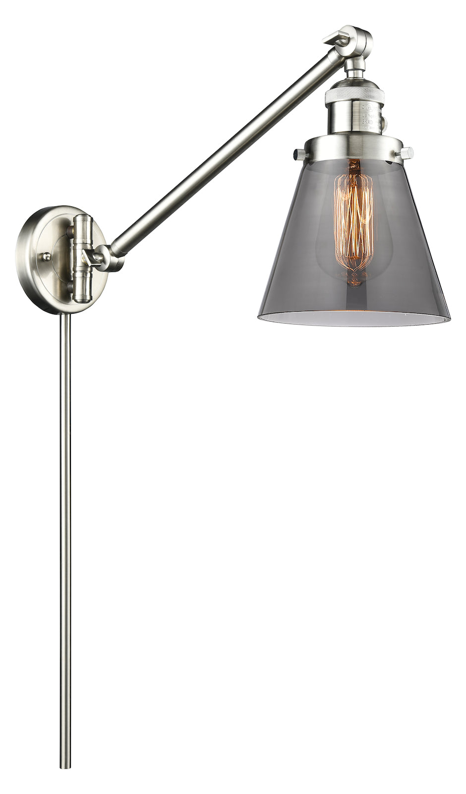 Glass Adjustable Single Swing Arm Portable Wall Sconce by Innovations Lighting