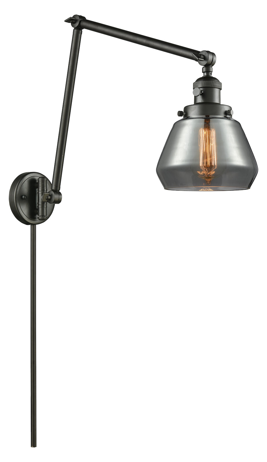 Glass Adjustable Double Swing Arm Portable Wall Sconce by Innovations Lighting