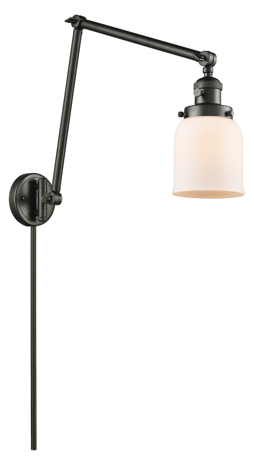 Glass Adjustable Double Swing Arm Portable Wall Sconce by Innovations Lighting