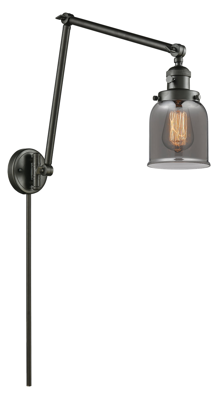 Glass Adjustable Double Swing Arm Portable Wall Sconce by Innovations Lighting